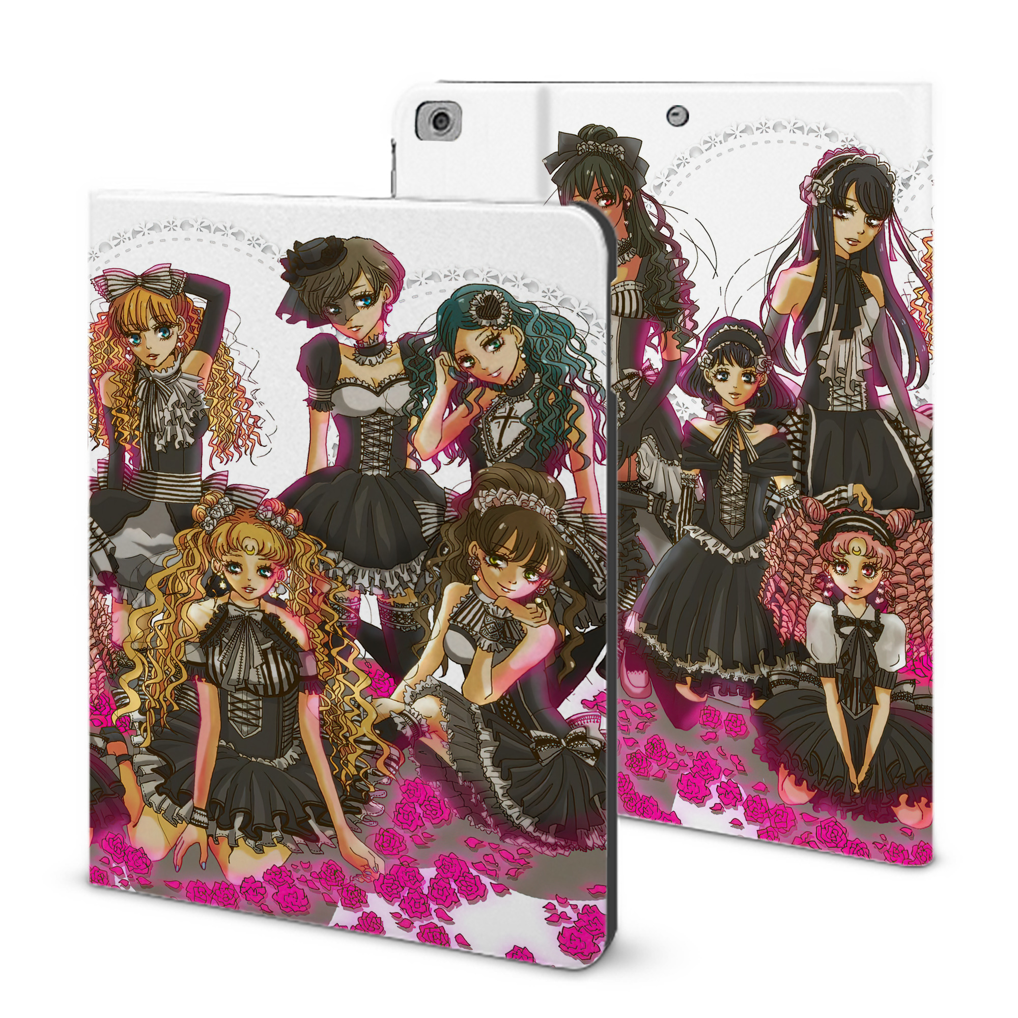 （画像用） 美少女戦士セーラームーン Sailor Moon IPad ケース ブック型 PUレザー TPU 耐衝撃 軽量 薄型 ペン収納なし 全面保護 IPad 各モデル対応